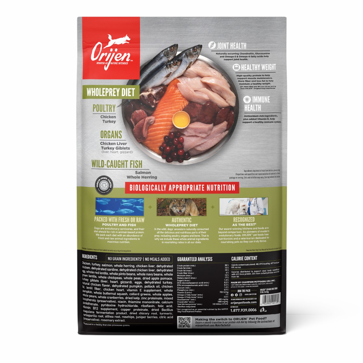 4.5lb / 2kg Orijen Senior Grain Free Dry Dog Food | 709-SPICKR